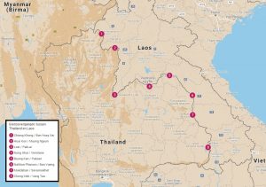 Grensovergangen tussen Thailand en Laos